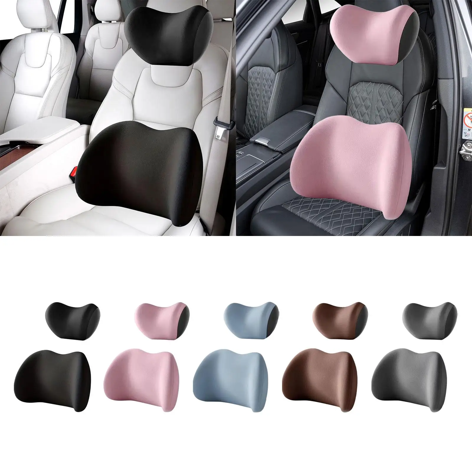 Car Pillow Cushion Set Car Neck Pillow High Performance Universal Auto Headrest