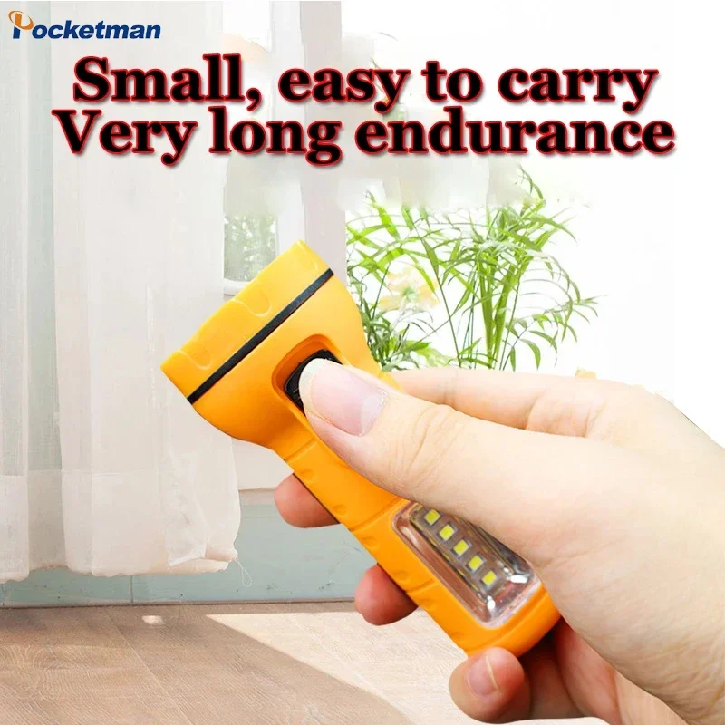 

Portable Mini Flashlight Pocket-sized Small Torch Built-in Battery Powered Emergency Light with Hand Rope COB Side Lights