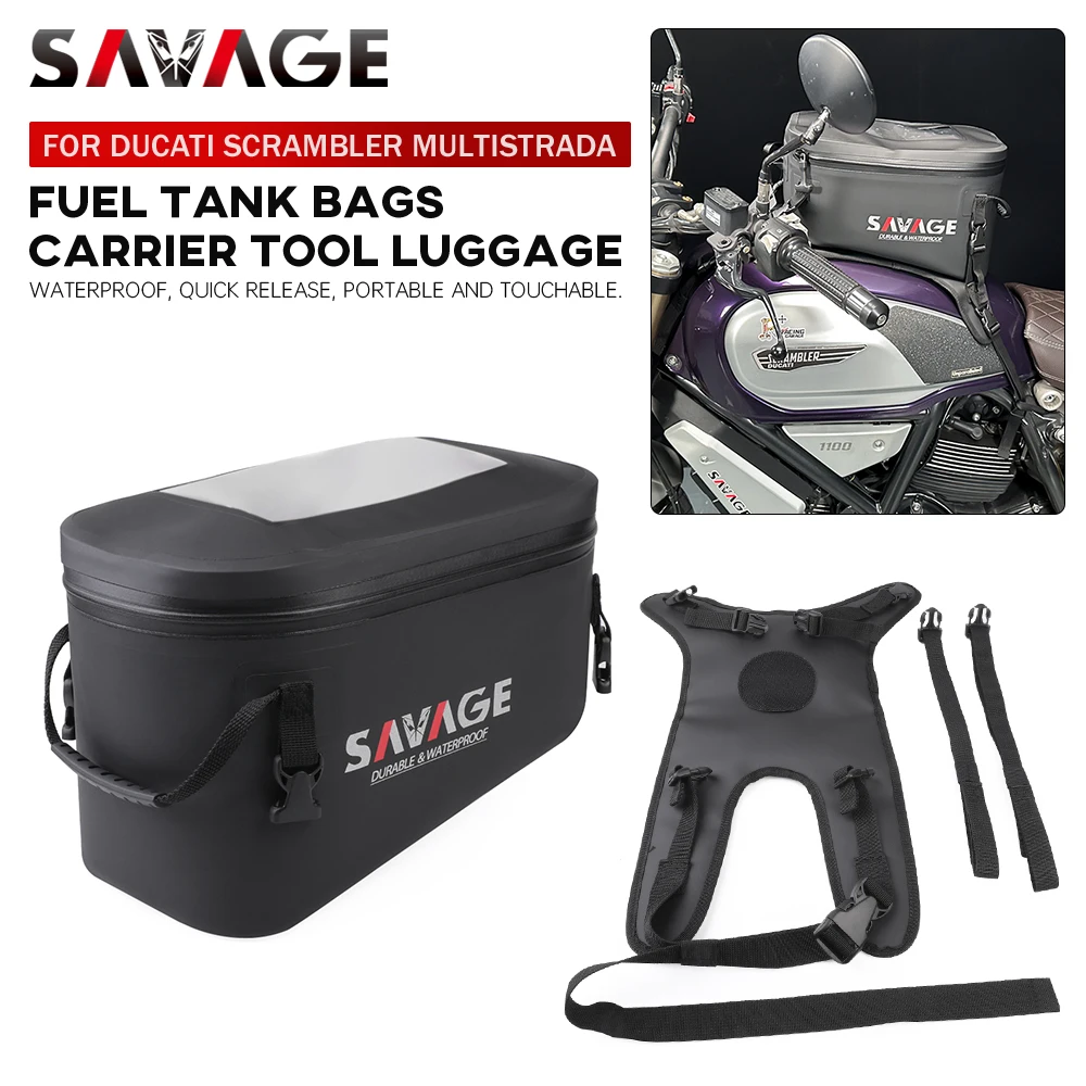 

Tank Bag Carrier Luggage For DUCATI Multistrada V4 V2 950/1200/1260 Scrambler 1100 800 Motorcycle Navigation Backpack Waterproof
