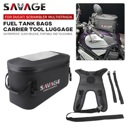 Tank Bag Carrier Luggage For DUCATI Multistrada V4 V2 950/1200/1260 Scrambler 1100 800 Motorcycle Navigation Backpack Waterproof