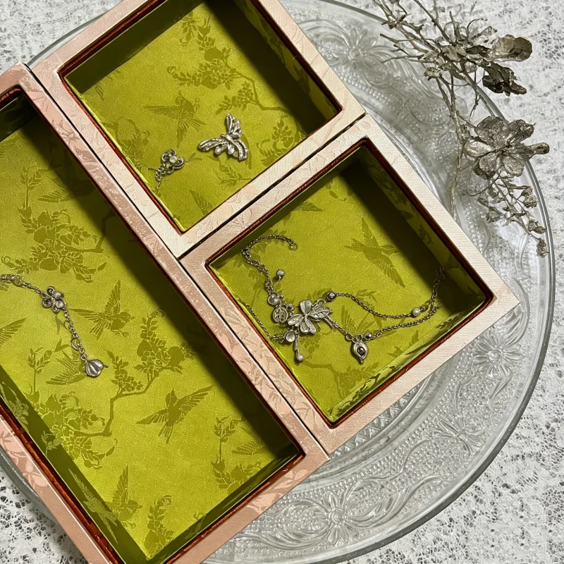 

Chinese Style Jewelry Tray for Dressing Table, Countertop Organizer for Bracelet Ring Earring Necklace, Home Decor & Photography