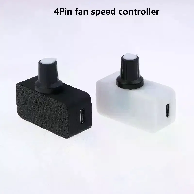 

4-контактный регулятор вентилятора с ШИМ 12 В и USB-кабелем питания типа C, идеально подходит для управления скоростью вентилятора