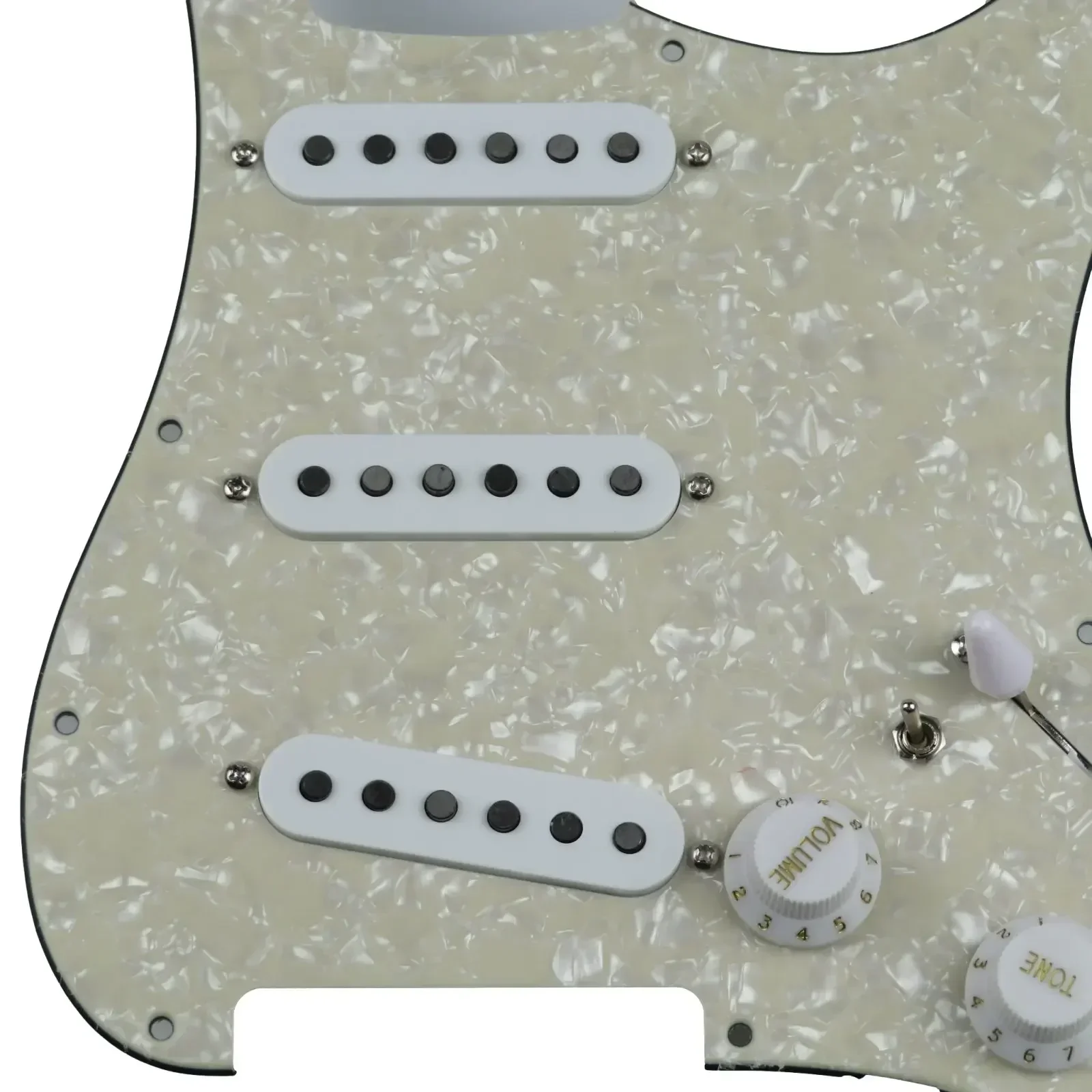 

Q-X Music Store-Loaded Prewired Guitar Pickups SSS 60s Style single coils Alnico 5 Pickups 7-Way wiring pickguard