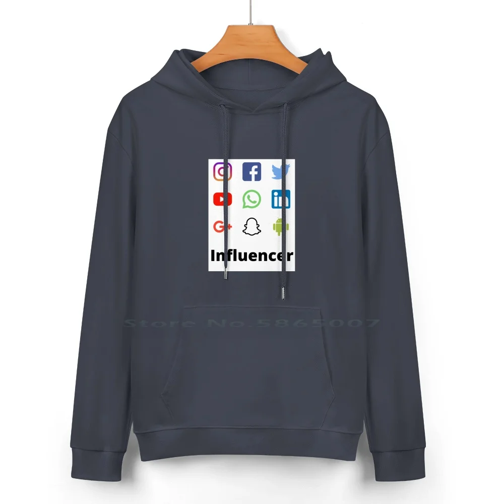 Social Media Influencer Pure Cotton Hoodie Sweater 24 Colors Social Media Influencer Instagram Facebook Youtube Whatsapp