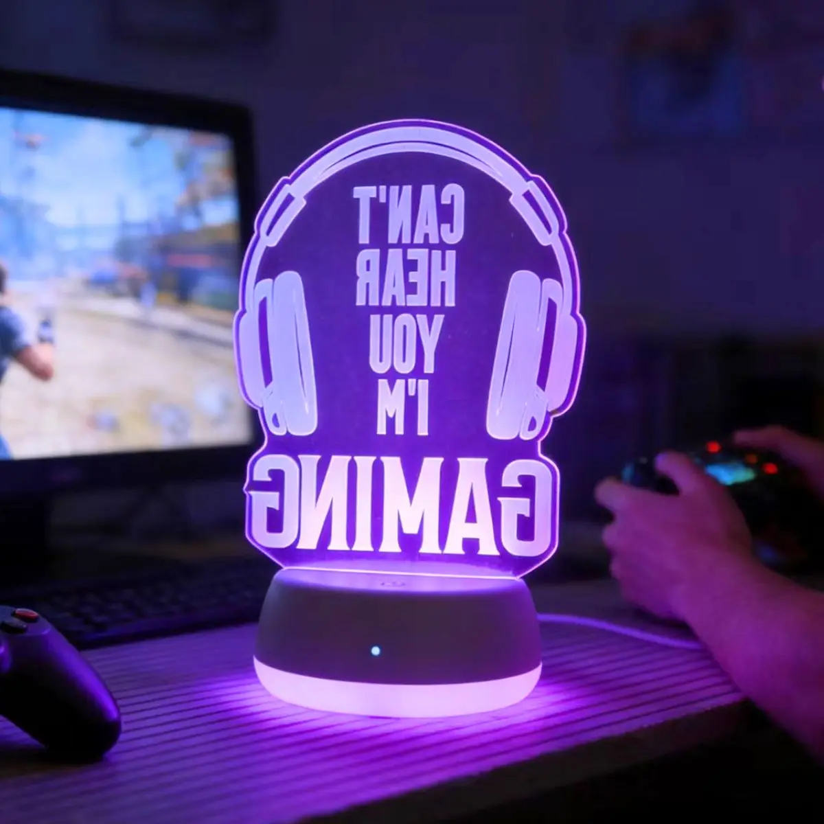 3D LED gaming headphones, RGB lights, USB powered gaming room, children's lights, bedroom night lights, indoor lighting gifts view 5