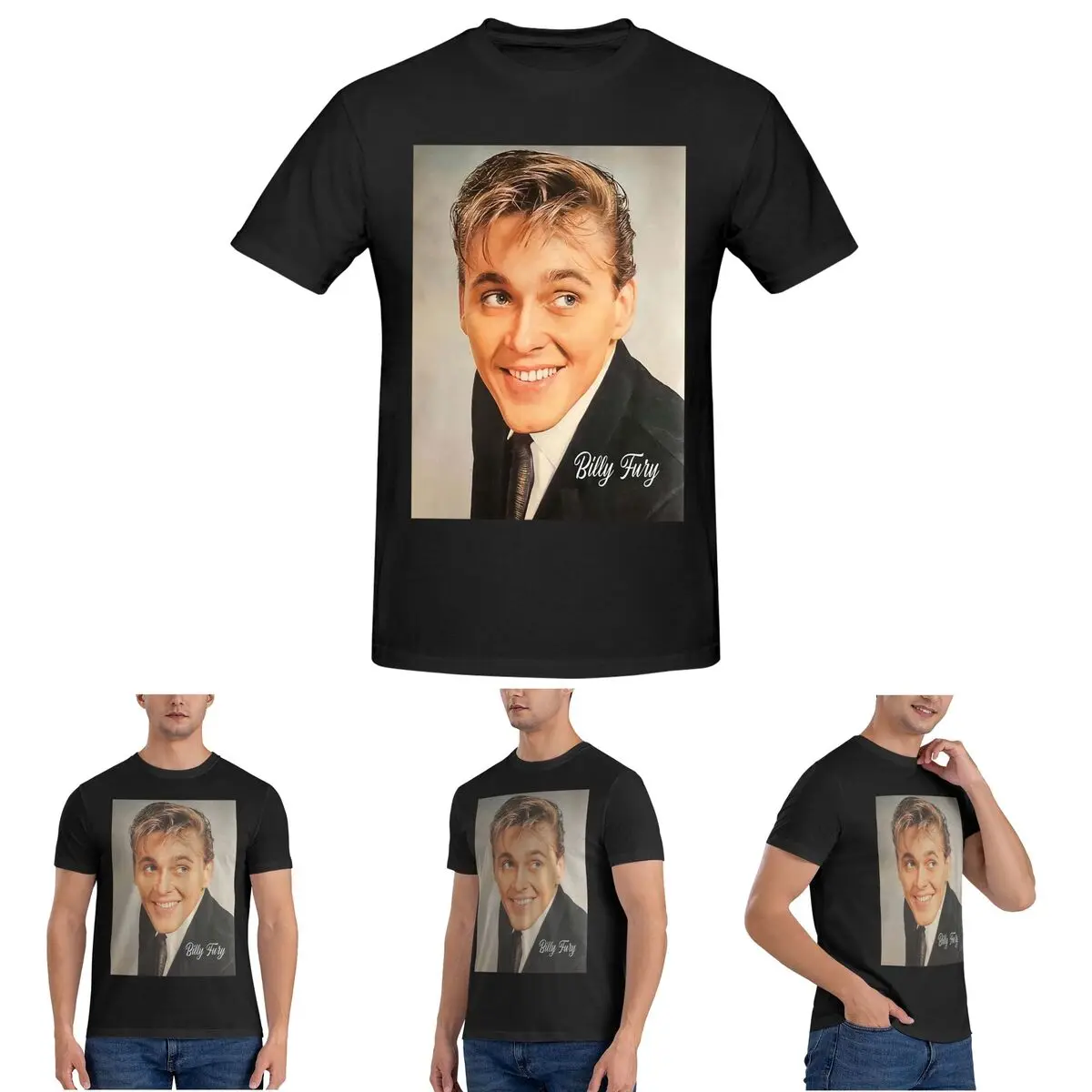 

Billy Fury T-Shirt for Men Cotton Oversized T Shirts Men's Short Sleeve Round Neck Summer Clothes Tops S-6XL