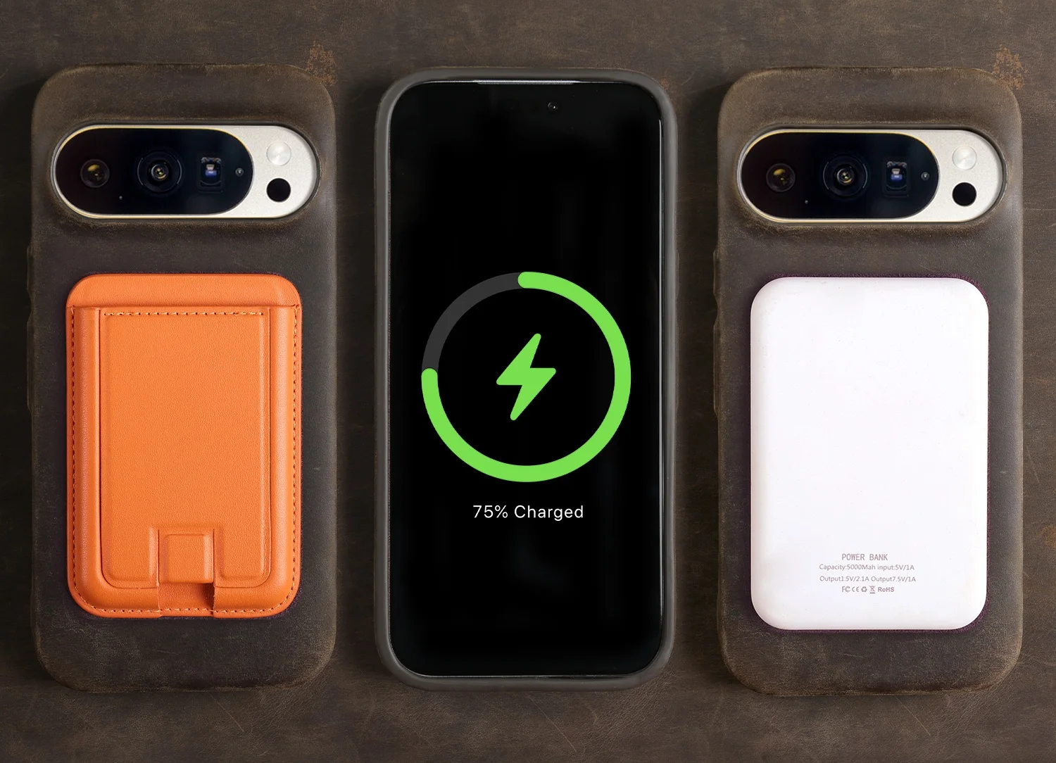 Etui magnetyczne z prawdziwej skóry Crazy Horse do Google Pixel 11 10 Pro XL, ochronne etui z krowiej skóry z funkcją Magsafe. — zdjęcie produktu 5