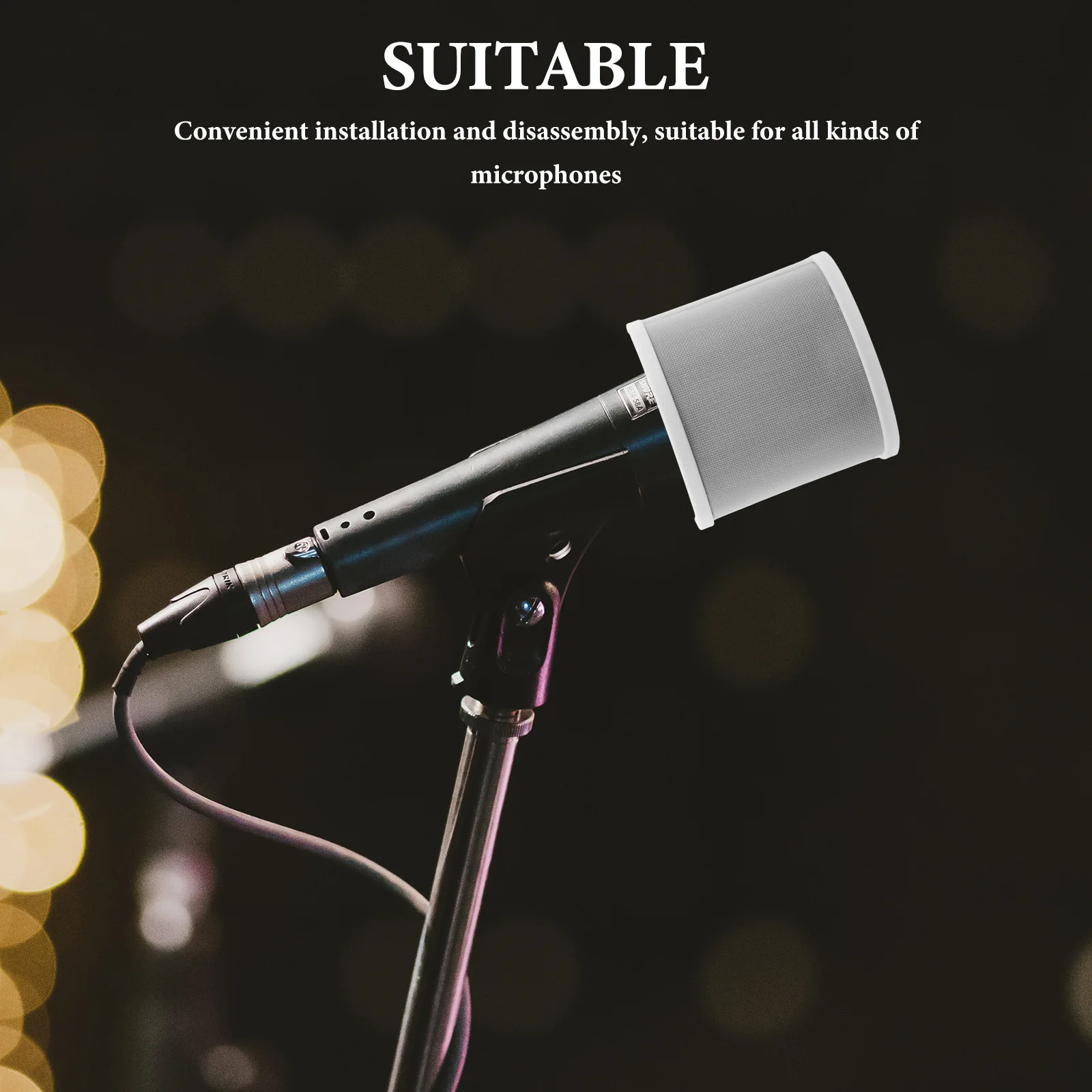 

Microphone Pop Filter: U-Shaped Windscreen Shield For Recording Streaming Podcasting Breathable Noise Reduction Mic Accessories