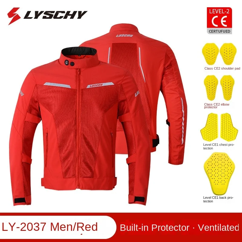 

Motorcycle Jacket Men's Spring and Summer Mesh Breathable Jacket Rally Anti-drop Locomotive Clothes The Four Seasons Equipment