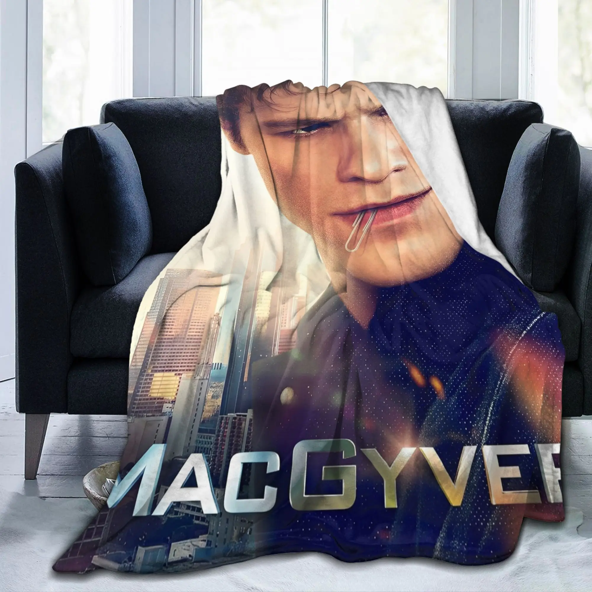 MacGyver TV Series Ingenuity Blanket Utility Knife Flannel Novelty Breathable Throw Blankets Chair Covering Sofa Spring Autumn