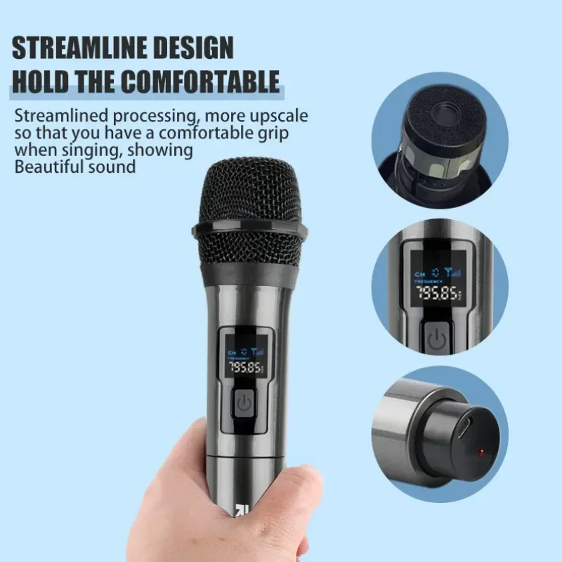 RAYHAYES Cardioid Dynamic Microphone 2 Channels UHF Handheld  Wireless Mic Micphone PG-B39 Professional Studios arty Karaoke