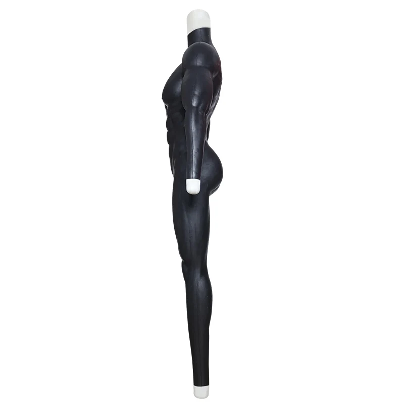 Smitizen Silicone Muscle Suit for Cosplay Fetish Whole Bodysuit Dark Latex Shackles with Arms Gay Costumes Enhance Body