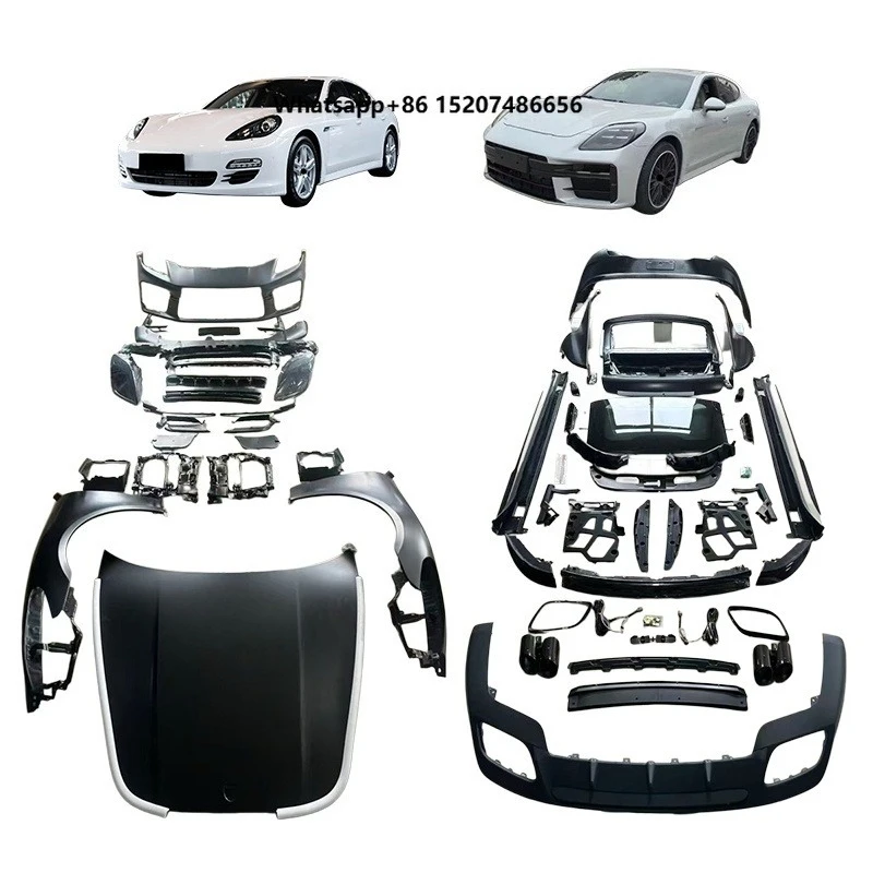 Full Body Kit Look Front Rear Bumper Fender Hood Lights