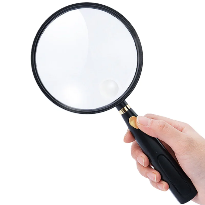 Loupe portative de 90 mm, loupe 5x pour enfants et personnes âgées, lecture, exploration naturelle, loupe antidérapante