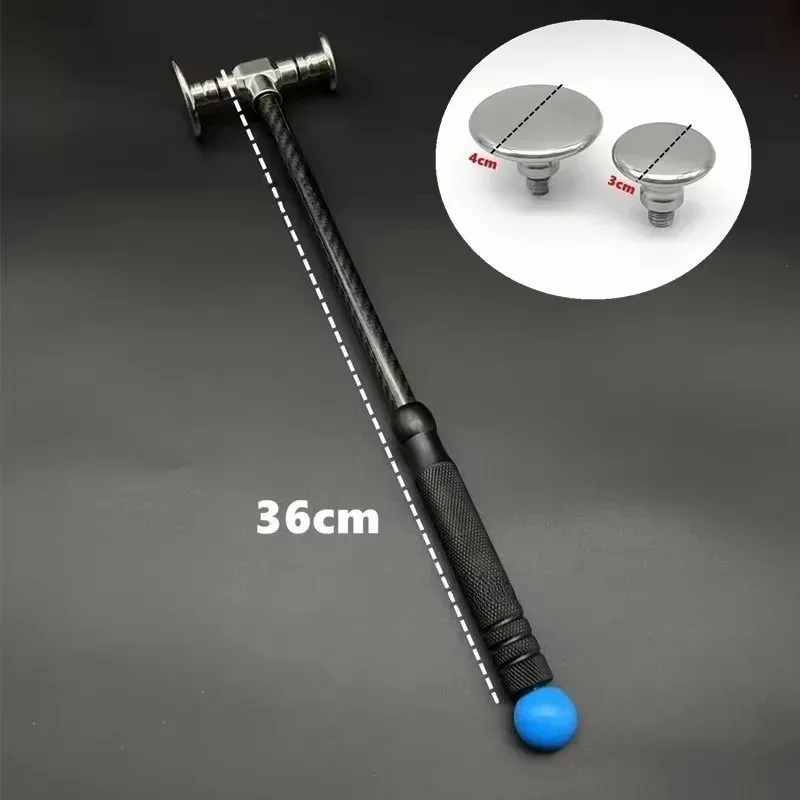 Martillo nivelador de percusión de fibra de carbono de acero inoxidable para reparación de carrocería de abolladuras de coche, herramienta de reparación reemplazable sin rastro, 1 Uds.