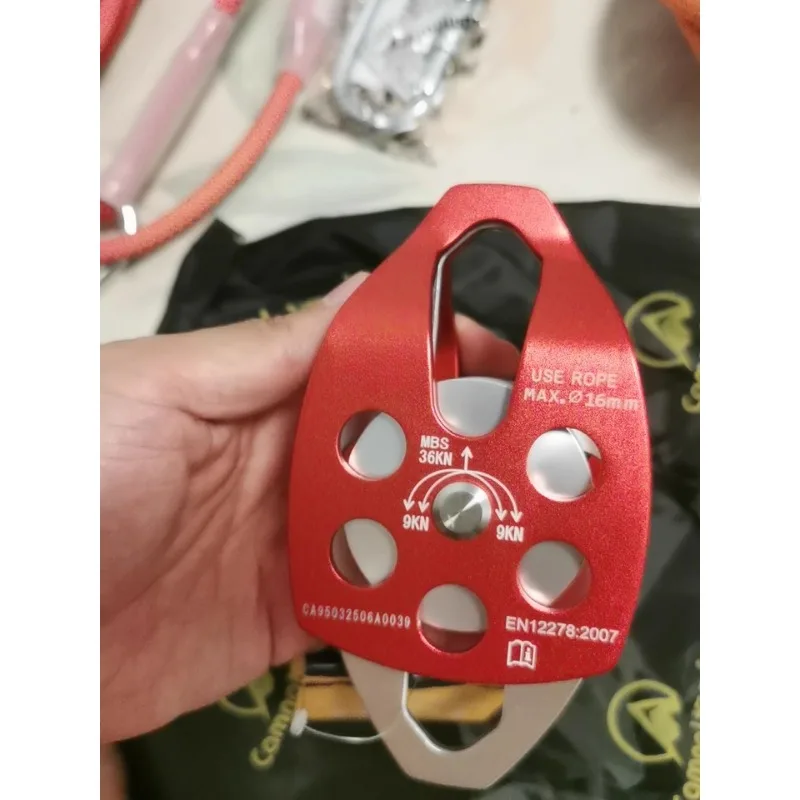 Eenrichtingsgereedschap met zelfsluitende katrol, aluminiumlegering voor transport van zwaar voorwerpen en moeiteloos optrekken