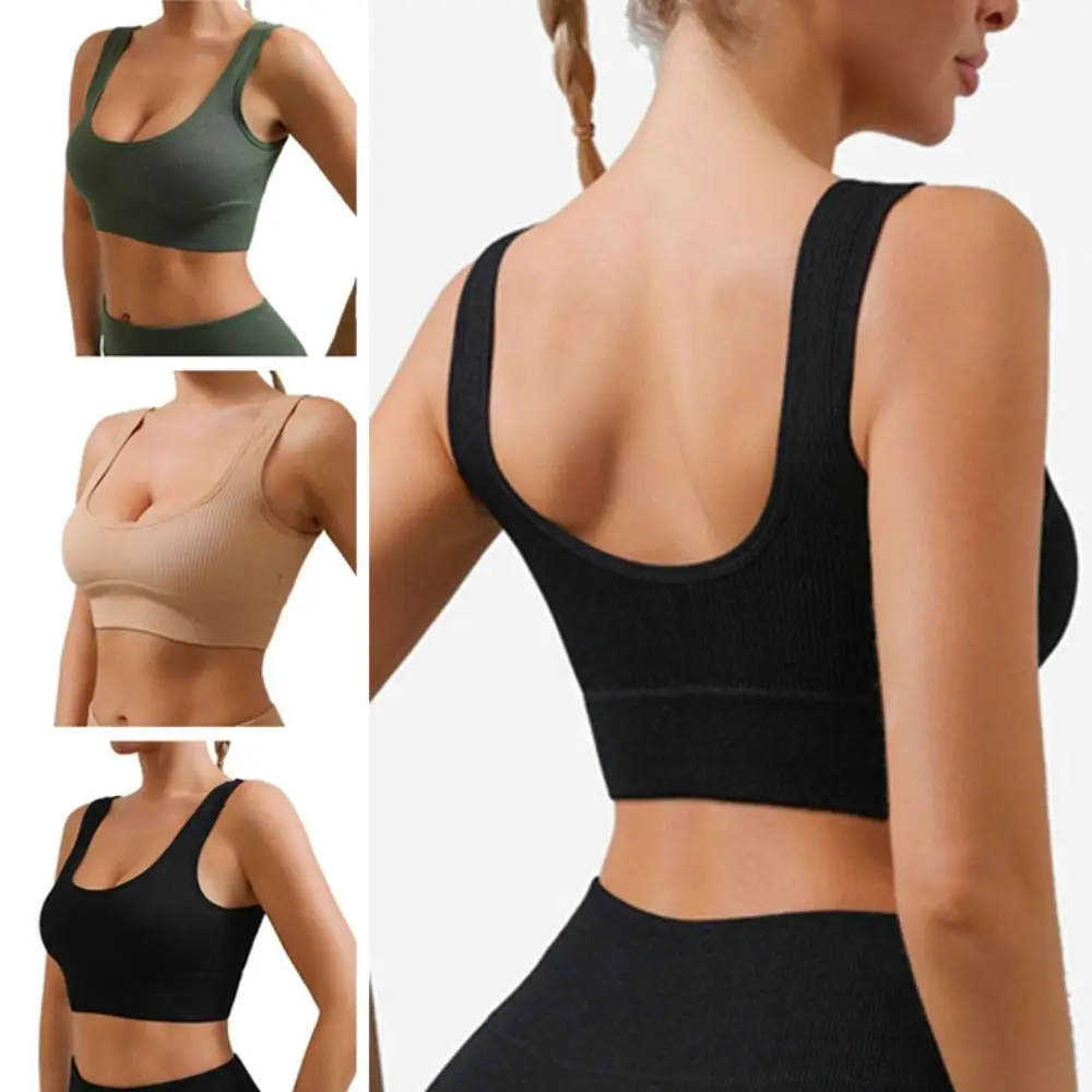 

Running Underwear Seamless Sports Bra Breathable Shockproof Fitness Vest Moisture-Wicking Comfortable Yoga Underwear Gym