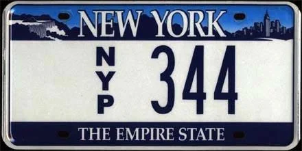 New York Nyp License Plate Tin Cover Frame Shield Tinted Bubbled Flat Car 15.5cm*30.5cm