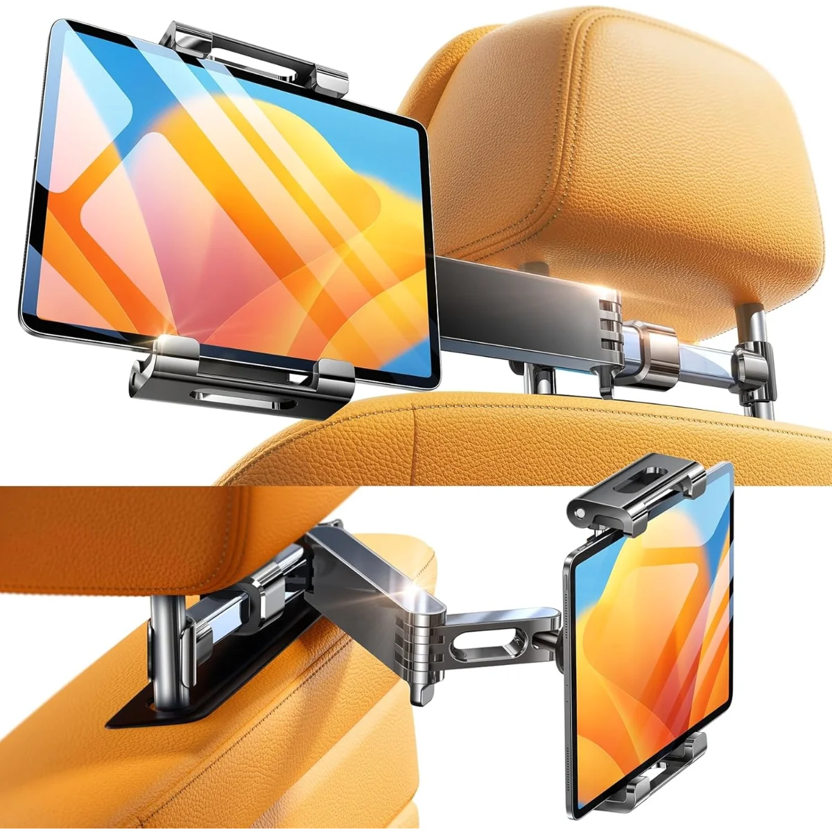 

Car Tablet Holder, Headrest Tablet Mount Headrest Stand Cradle Compatible With Devices For IPad Air Mini, Other 4.7-12.9" Cell