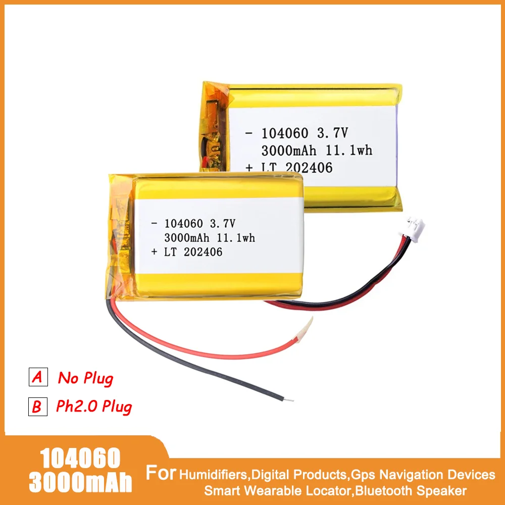 3000mah 3,7 v Polymer Lithium Batterie für Luftbe feuchter GPS Geräte Smart Wearable Locator wiederauf ladbare Lipo Batterie