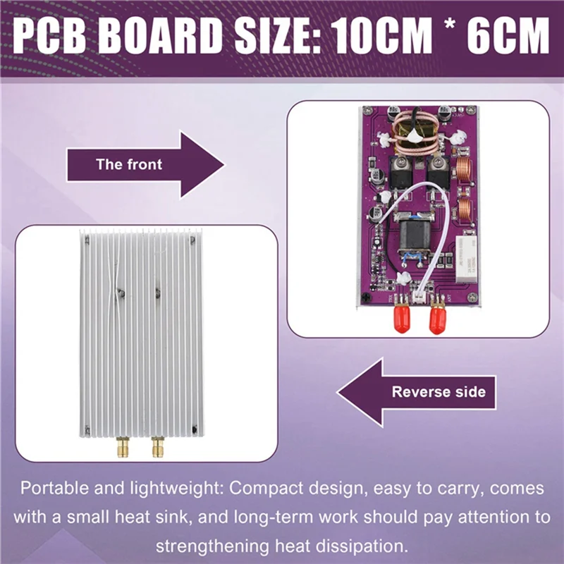 【T07A】LPF サポート 50W ポータブル短波パワーアンプモジュールトランシーバー ローパスフィルター付き 2Mhz-30Mhz 周波数範囲