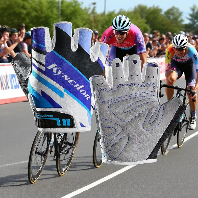 قفازات صيفية نصف إصبع لركوب الدراجات ممتصة للصدمات وقابلة للتنفس للدراجات الجبلية MTB ملحقات ركوب الدراجات