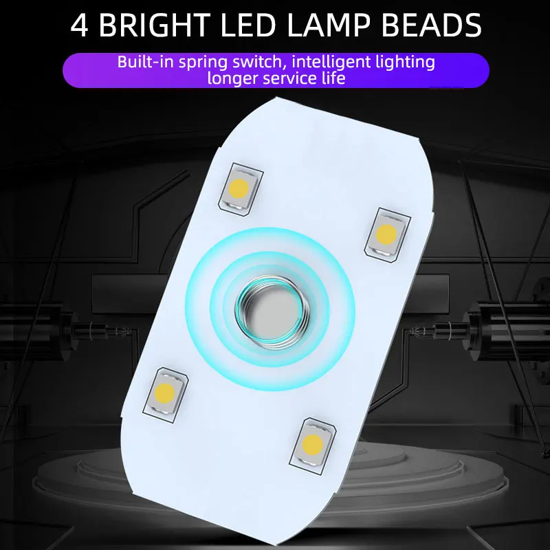 Car Touch Interior Light Hand Car Roof Velcro Ceiling Lamp Indoor Car Lighting Night Reading Light USB Charging Reading Lamp