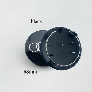 Zentralradabdeckung für Audi, Hub -Cover, Emblem, Accessoires, A3, A4, A5, A6, A7, A8, S4, S6, TT, 4B0601170, 60 mm, 61 mm, 68 mm, 69 mm, 4 Pces 12 Hauptverkäufe 61 mm - №12