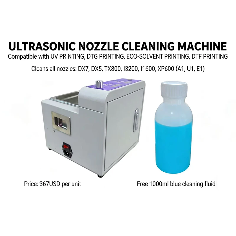 Printer Head Ultrasonic Nozzle Cleaning Machine For EPSON PRINTER HEAD I3200-A1 I3200-E1 I3200-U1 XP600 Cleaning Tool Bath