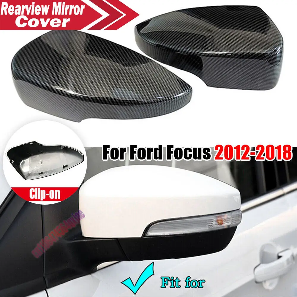 For Ford Kuga Escape Focus MK3 2013-2018 2012-2018 US ABS Rearview Side Mirror Cover Wing Cap Exterior Door Trim Replacement