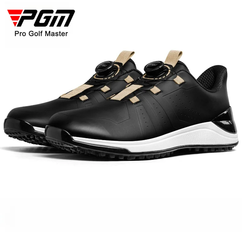 PGM Golf Shoes Men's Cushion Rebound Knob Lace Sports Shoes Durable TPU Waterproof Shoes XZ463