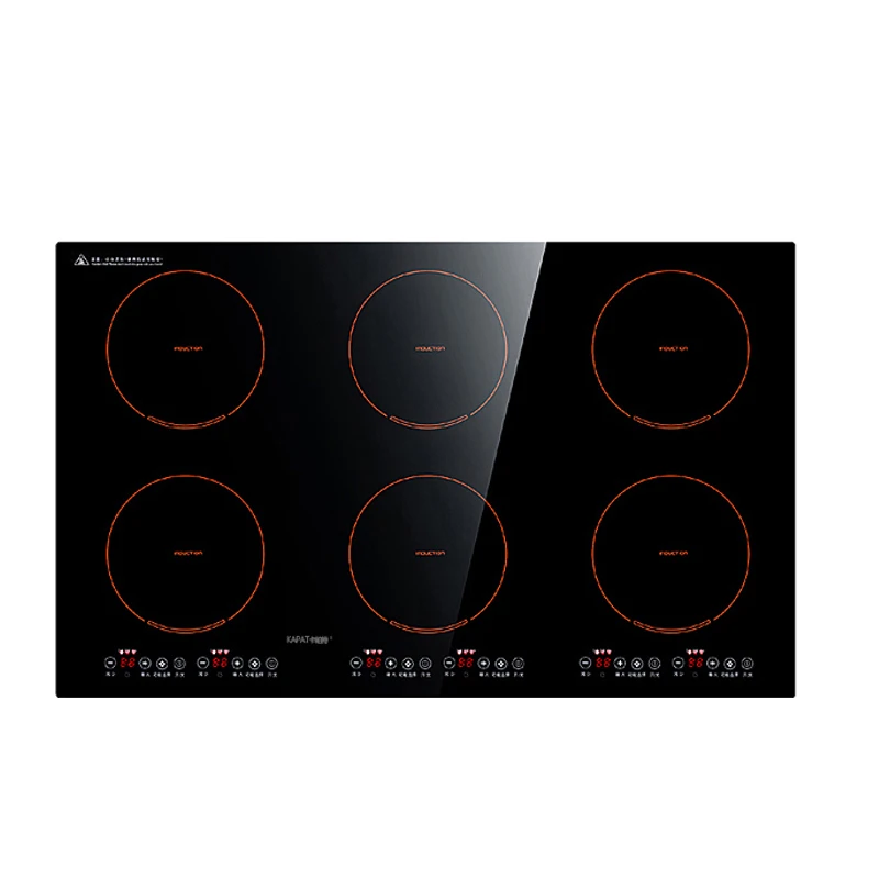 

Six-Head Induction Cooker Can Be Heated Tin Foil Bowl Dining Hall Multi-Head Induction Cooker Embedded 2000W 2500W