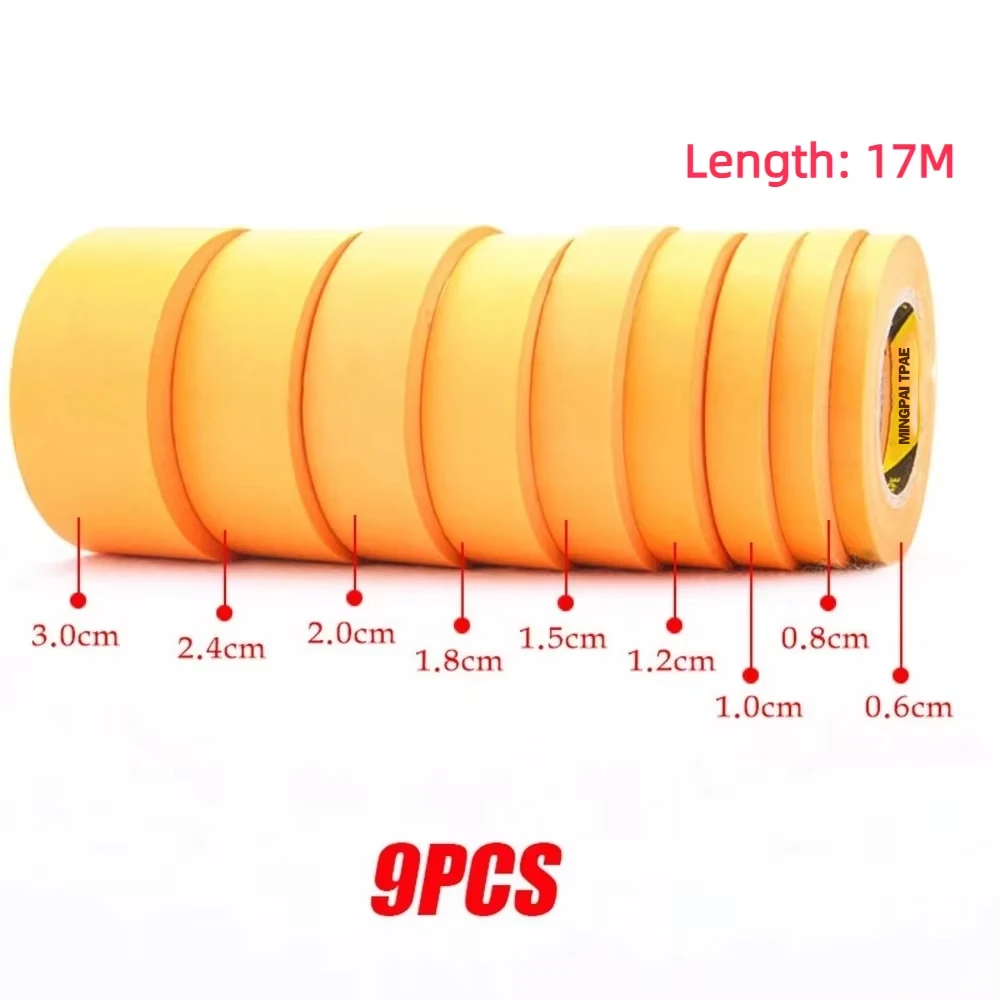 3/4/9 Rolls Model Masking Tape for Gundam Model Painting Fine Line Precision DIY Spray Cover Tape 1-30mm Width Hobby Craft Tools