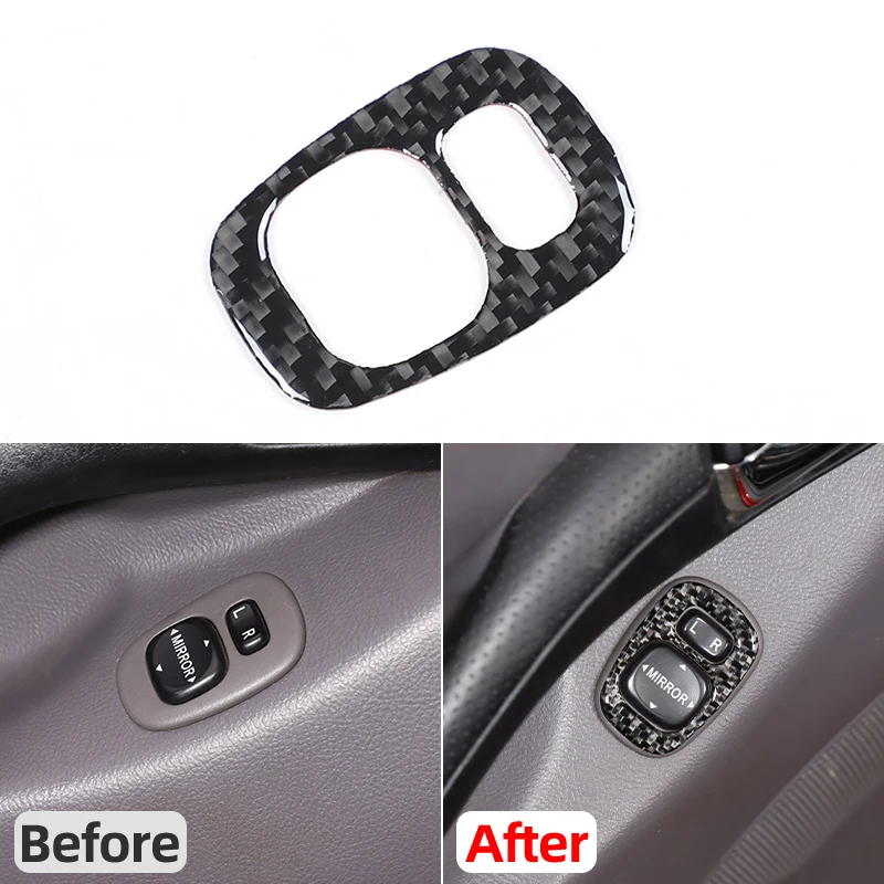 

For Toyota Celica 2000-2005 Soft carbon fiber Rearview Mirror Adjustment Switch Sticker Trim Decorative Frame Car Accessories