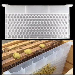 Apiculture Hives Frame Mount Bee Pollen Feeder Water Feeding Box Porous Plastic Honey Suger Feeder Beekeeping Tool Supplies 2PCS