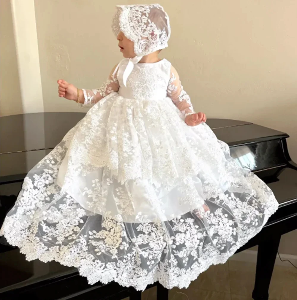 

Flower Applique First Communion Dress Lace A Line Formal Classic Customized Luxury Long Ball Flower Girl Dress New 2026