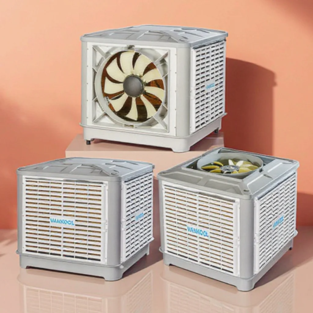 Afstandsbediening 20000 cmh industriële airconditioner Prijs luchtkoeler Water lucht Koelventilator Groot formaat woestijnkoeler Zware kamerkoeler