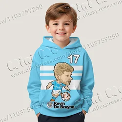 Spring and Autumn New Hot Selling 3D Printed Manchester City star Men Fashion Casual Long Sleeves Hooded Hoodie Street Hoodie