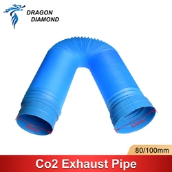 Diámetro del tubo de escape de Co2 Accesorios de limpieza láser para máquina grabadora, extractor de humo de alta calidad, 80/100mm, DIY, envío directo