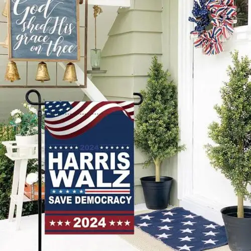 Harris Waltz 2024 Flag Kamala Harris Walz 2024 Garden Yard Decor 12 x 18 I W1B7