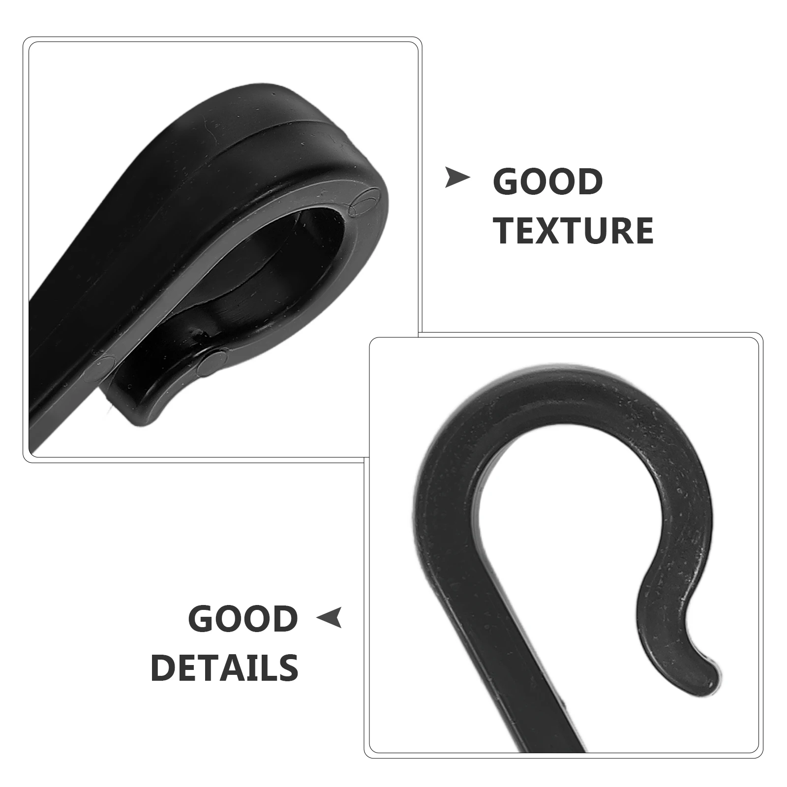

24 Pcs S Hooks Pipe Rack Accessories Plastic Round Tube Bathroom Black Indoor Utility Multi Purpose Storage Organizer Durable