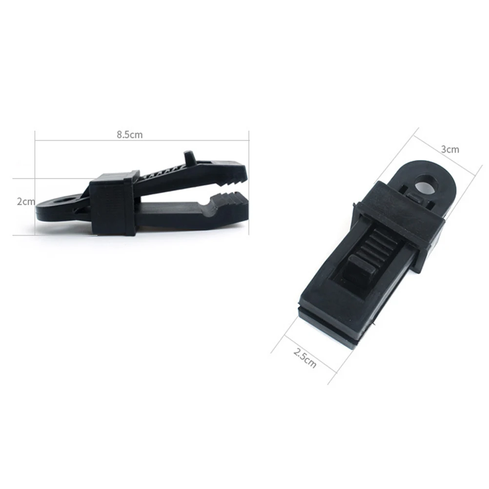 

12 Pcs Awning Pole Clamps Windproof Fixing Buckle Canopy Fixed Multifunction Awnings Clip