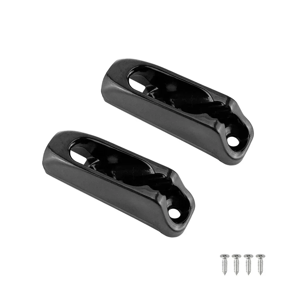 Pinces à Corde de Bateau en Nylon Noir, Accessoire Marin, Verrouillage existent, 44x13x15mm, 2 Pièces
