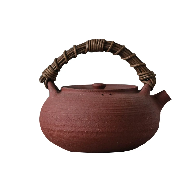 Purple sand pottery pot is purely handmade, teapot, heat-resistant teapot, household teapot, beam tea brewer