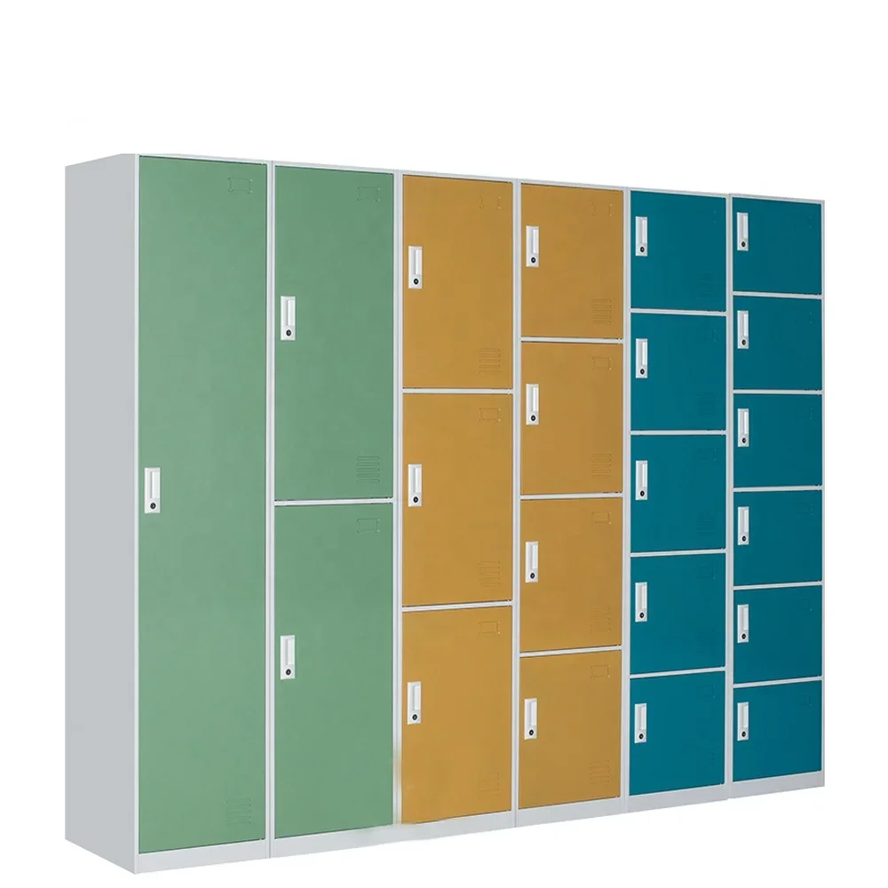 JZD 2/3/4/6/9 Door Room Storage Metal Wardrobe Clothes Locker Cabinet Steel Locker Manufacturer In China