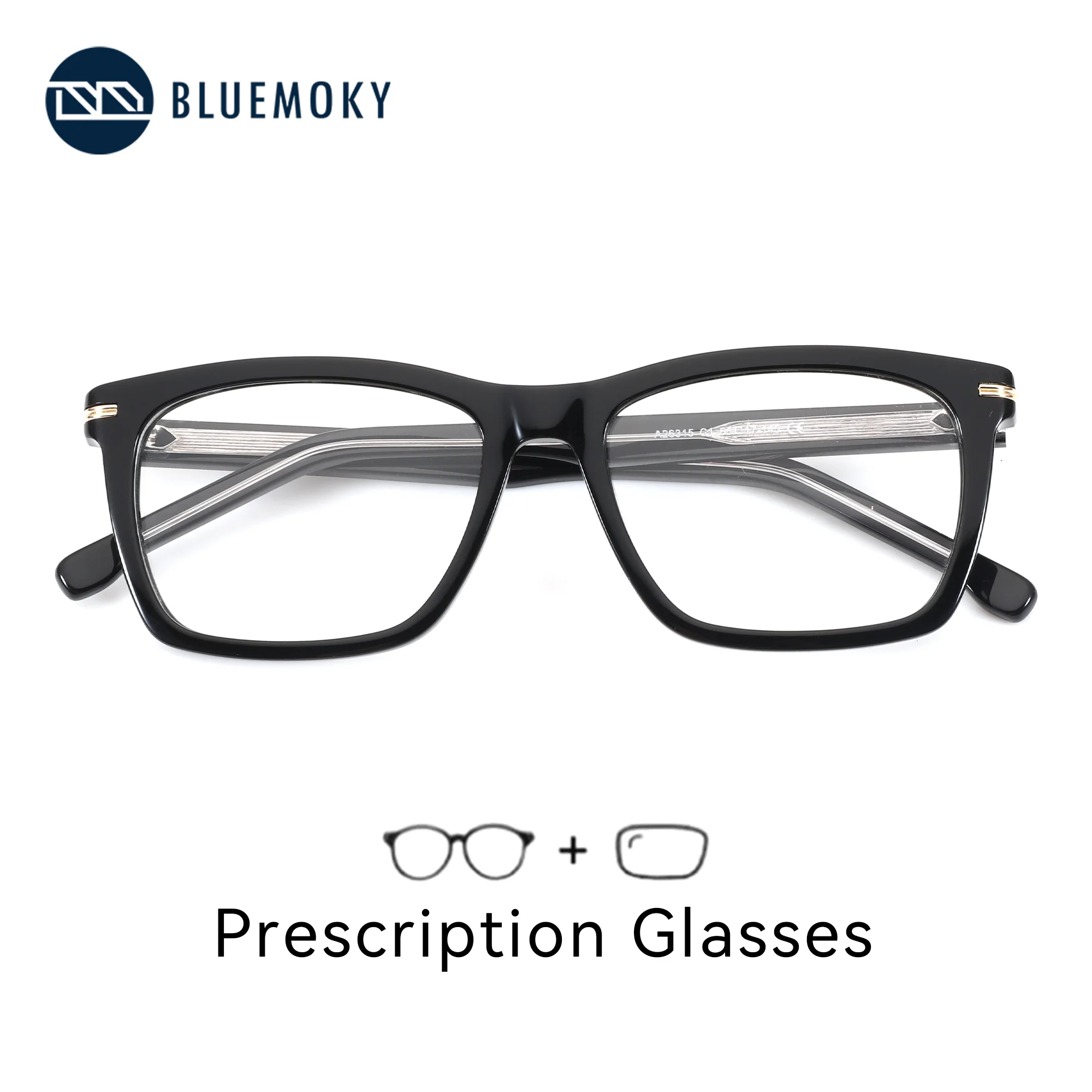 

BLUEMOKY S размер мужские ацетатные очки по рецепту квадратные прогрессивные мультифокальные линзы фотохромные оптические очки