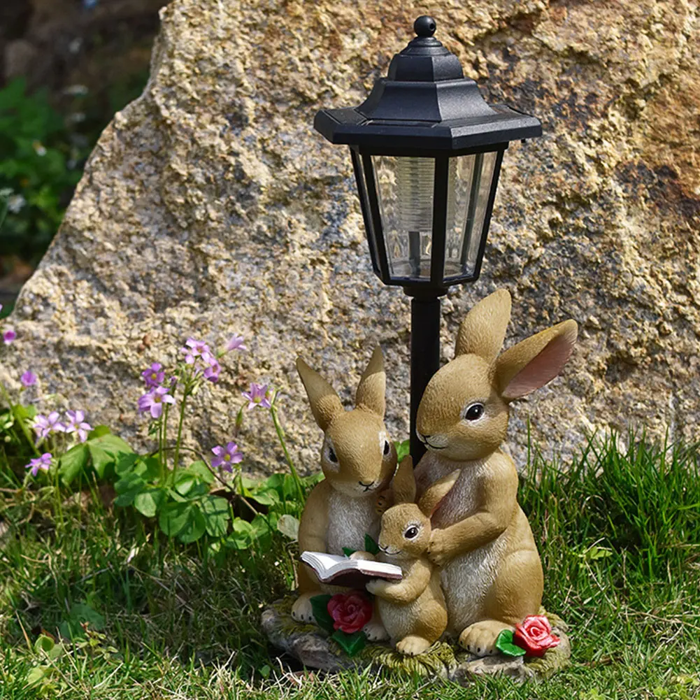 

Solar Powered Hexagonal Garden Lamp Animal/Child/Gnome Hexagonal Decorative Lamp Garden Light Ornament for Garden Yard Decor