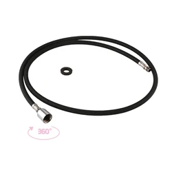 Universal G1/2 360 ° Flexible Küche Wasserhahn Ziehen Schlauch M10/M15 Nylon Geflochtene Hose150cm Schwarz Sanitär spinning Rohr