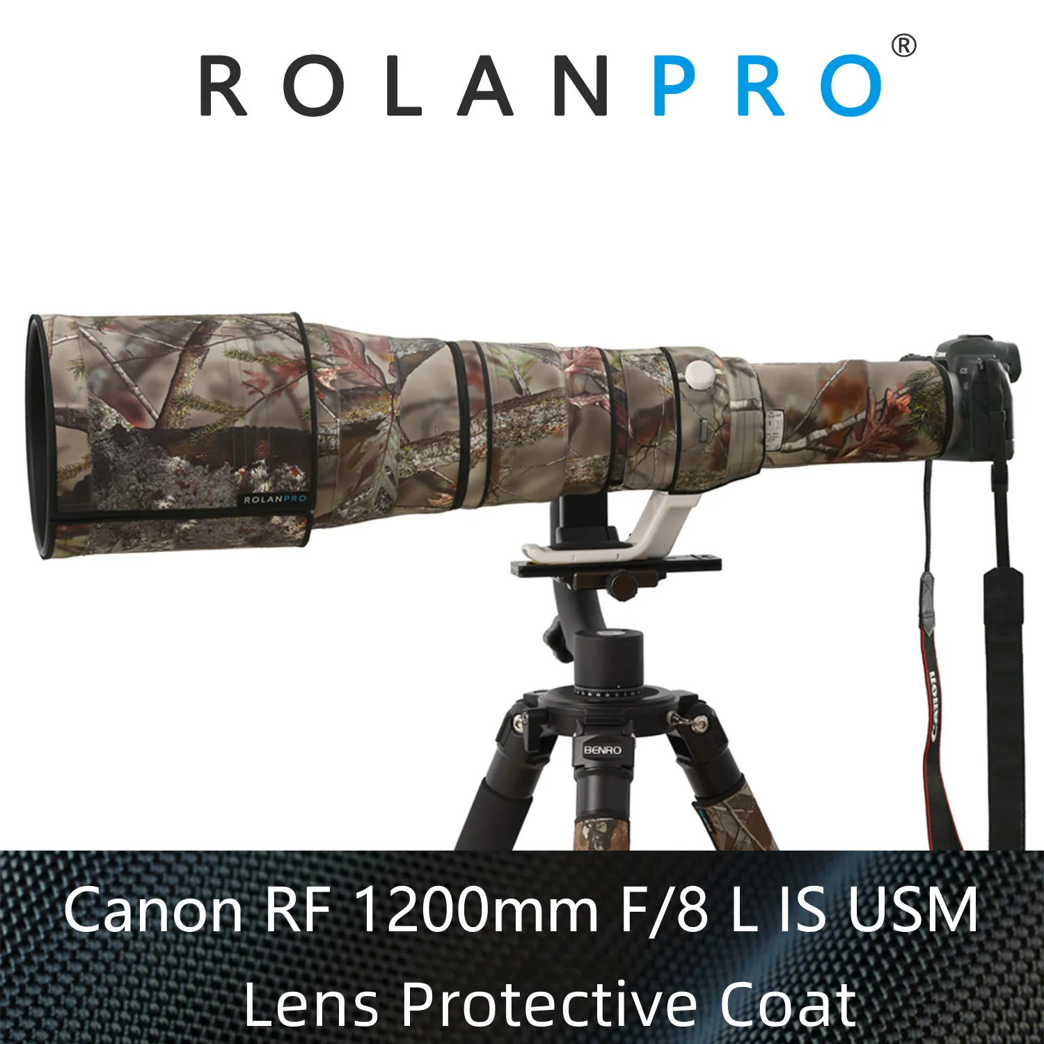 

ROLANPRO Lens Coat Waterproof Camouflage Rain Cover For Canon RF1200mm F8 L IS USM Protective Sleeve Lens Case Guns RF1200