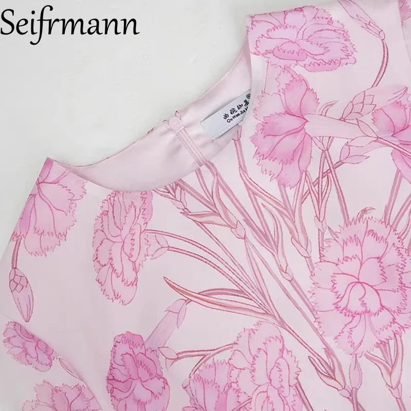 فستان نسائي بتصميم عصري من Seifrmann برقبة دائرية وأكمام طويلة وطباعة أنيقة من الدانتيل-Uo فساتين رومانسية يومية أساسية للعطلات #4